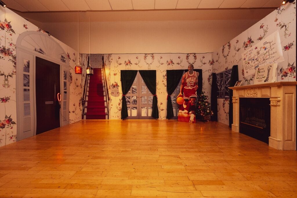 Living room set inspired by a classic Christmas movie at ChristmasLand