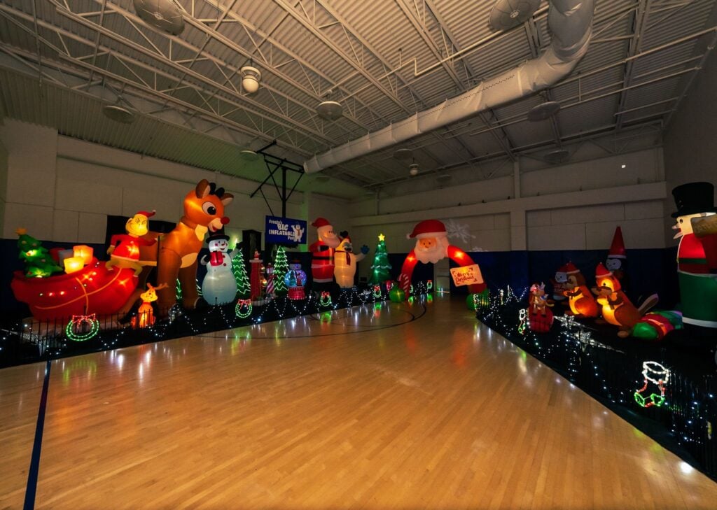 Christmas inflatables room at ChristmasLand
